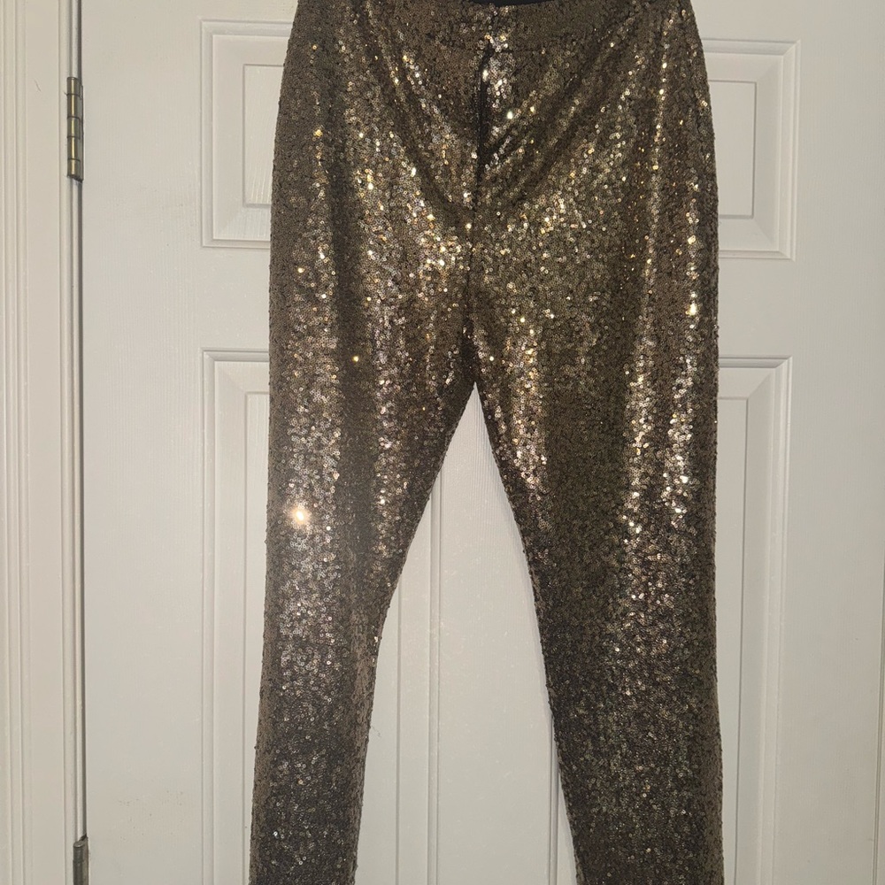 Gold Sequin Pants NWT
